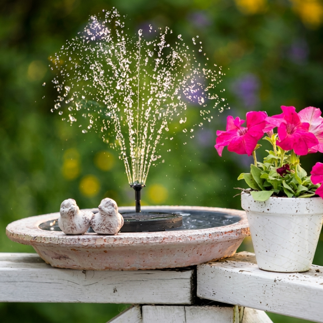 Aquio Solar Gartenbrunnen – Solarleuchte – Ansicht 2 von 8