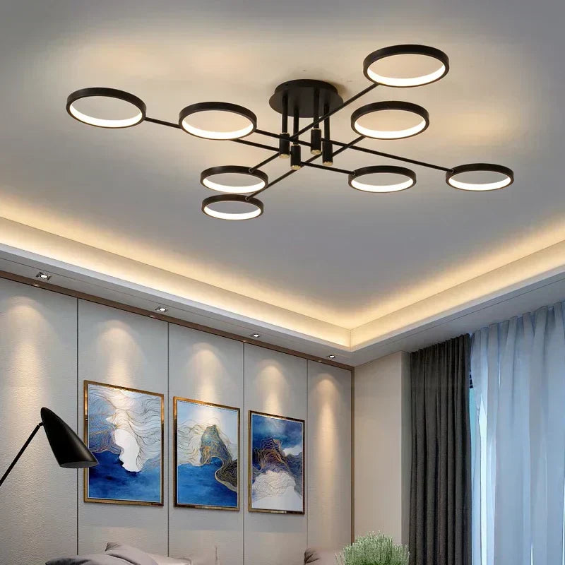 AureoLume Eleganter LED-Ring-Kronleuchter – Pendelleuchte – Ansicht 2 von 11
