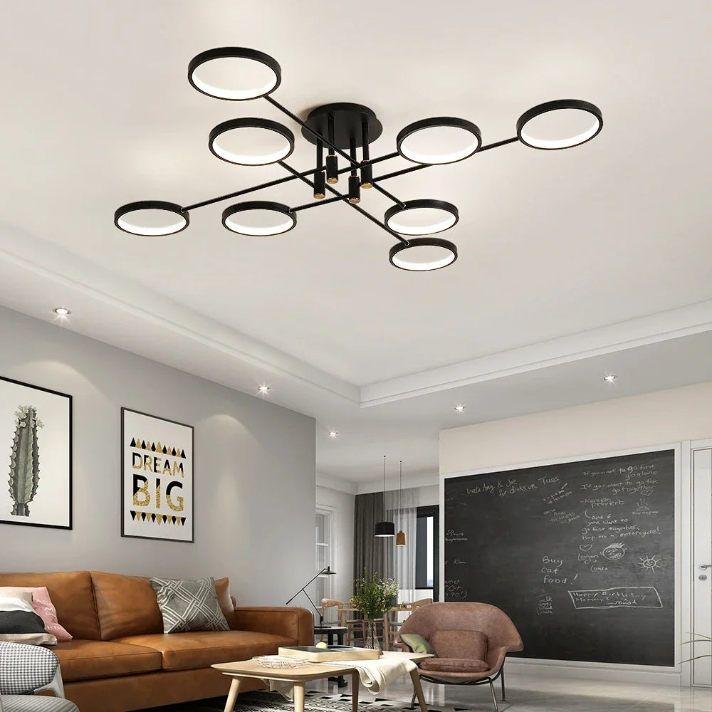 AureoLume Eleganter LED-Ring-Kronleuchter – Pendelleuchte