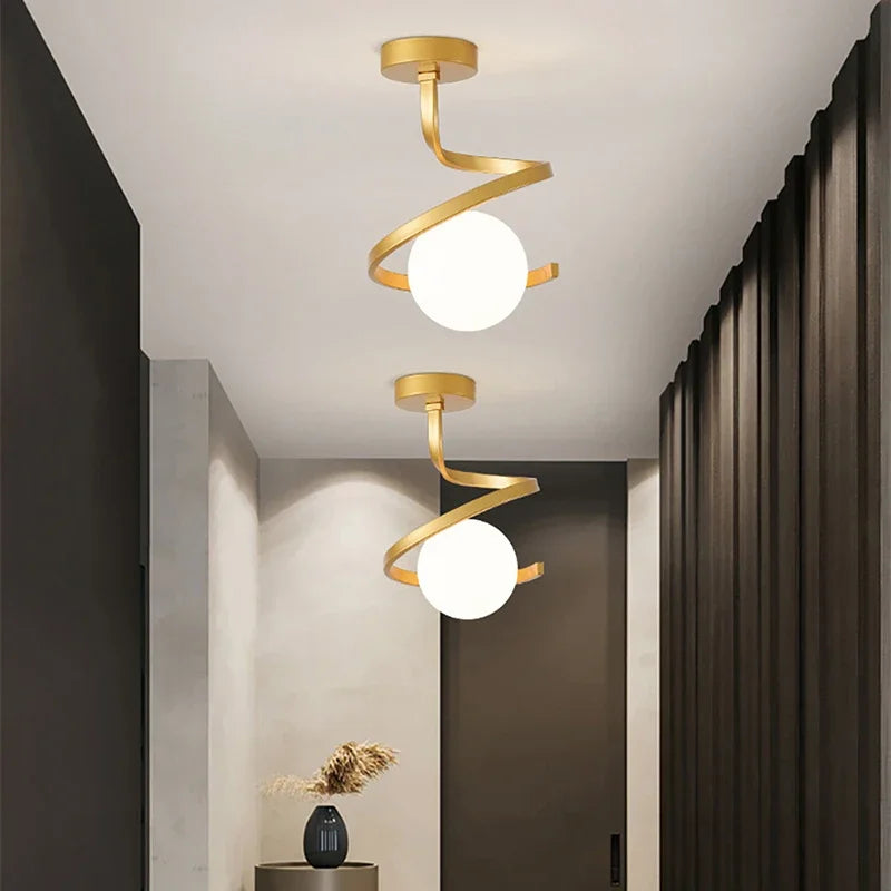 AurumLuxe Elegante Deckenleuchte mit Glasschirm
