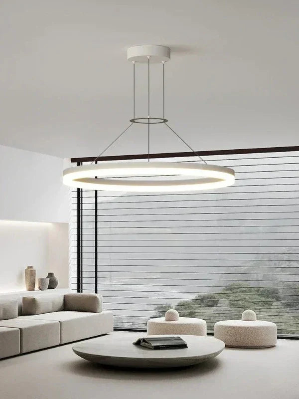 Glimmerora Moderne Ring-Hängeleuchte für Wohn- & Esszimmer – Pendelleuchte – Ansicht 3 von 8