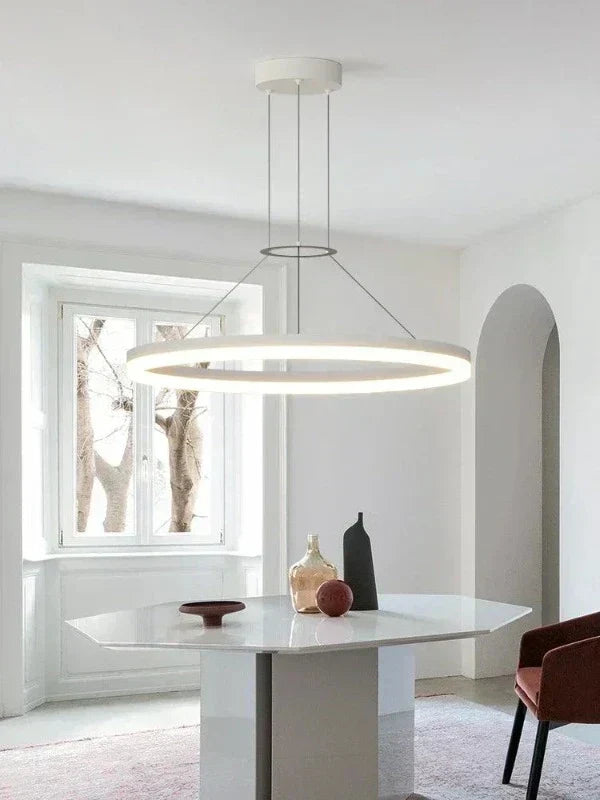 Glimmerora Moderne Ring-Hängeleuchte für Wohn- & Esszimmer – Pendelleuchte – Ansicht 6 von 8