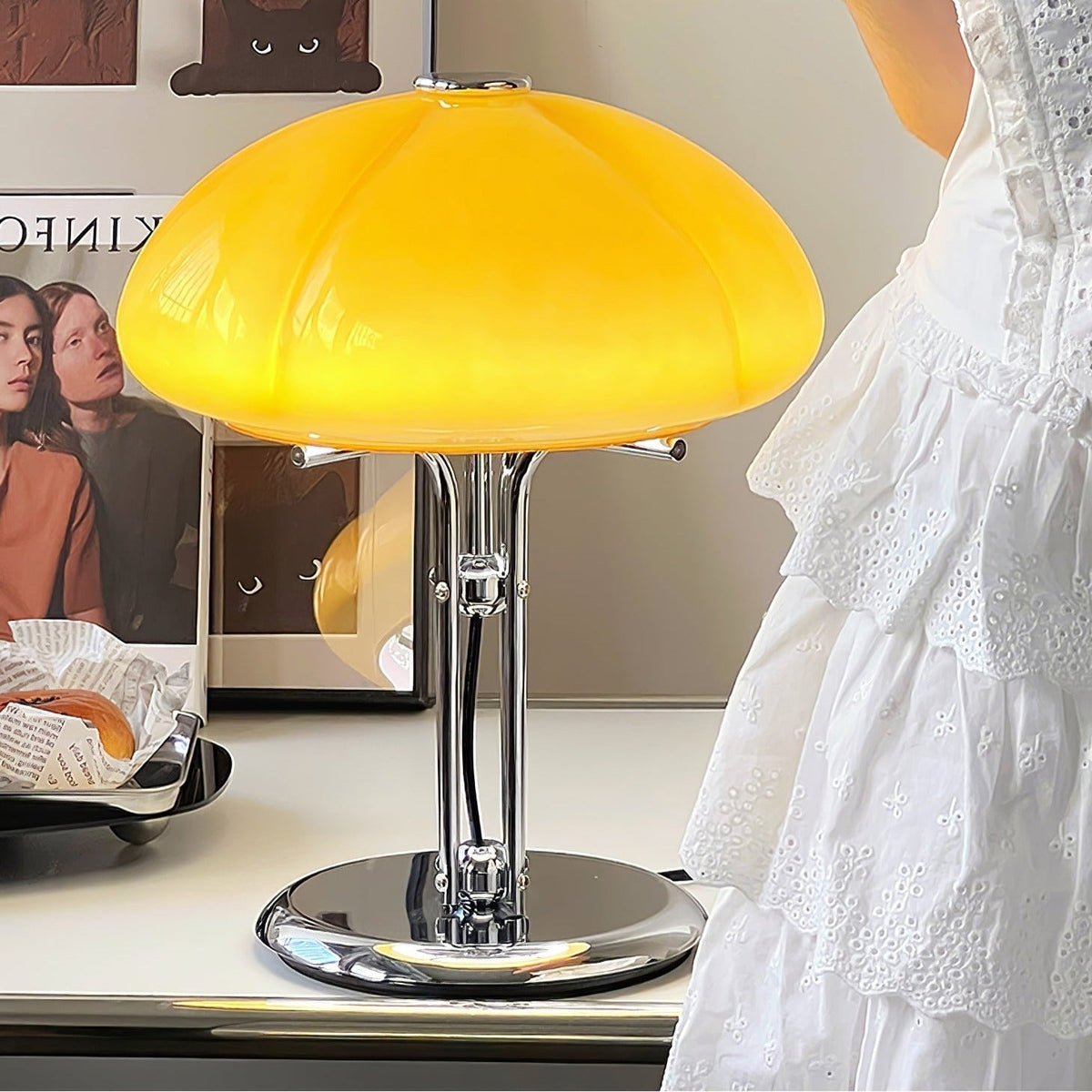 AmberDome Tischlampe im Bauhaus-Stil – Tischleuchte – Ansicht 13 von 40