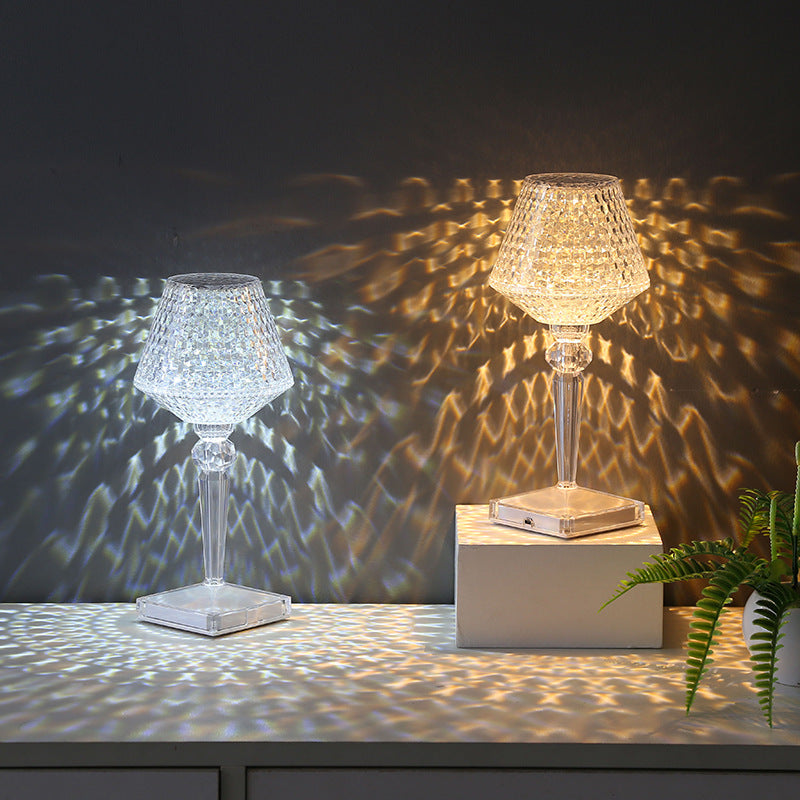 LumiCrystal LED-Tischleuchte aus Kristallglas mit 3 Lichtmodi – Ansicht 5 von 11