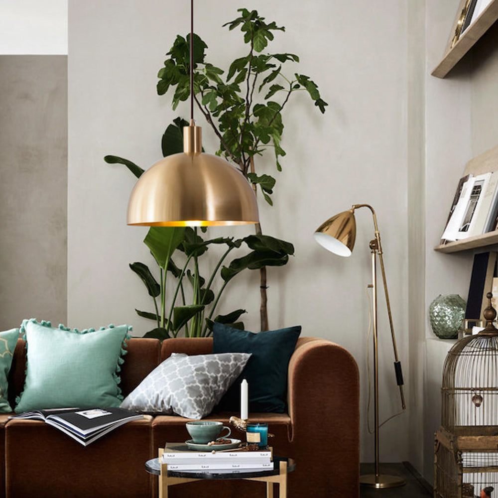 AureaDome Messing-Pendelleuchte im Mid-Century-Stil