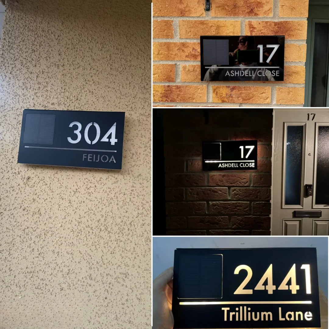 Lumino Solar Hausnummernschild – Ansicht 8 von 8
