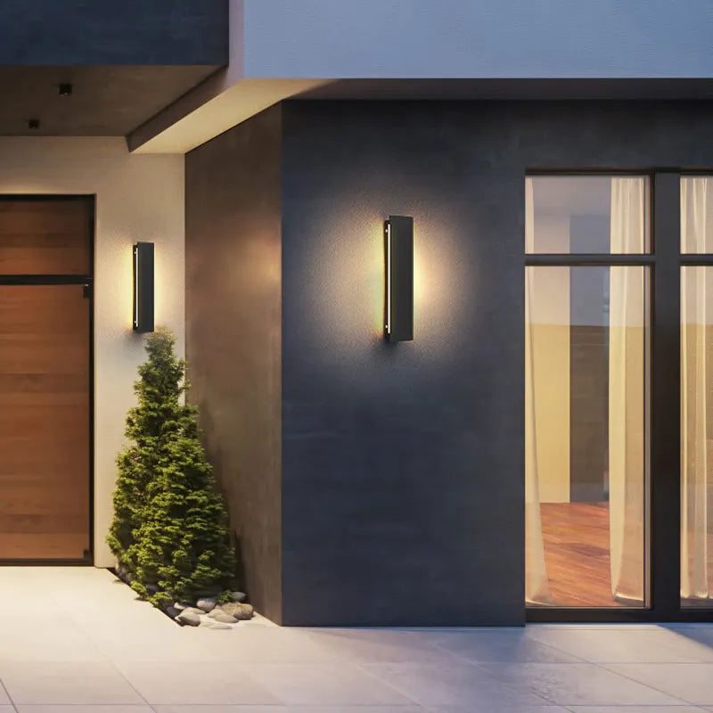 GlareLux Moderne LED-Außenwandleuchte aus Aluminium