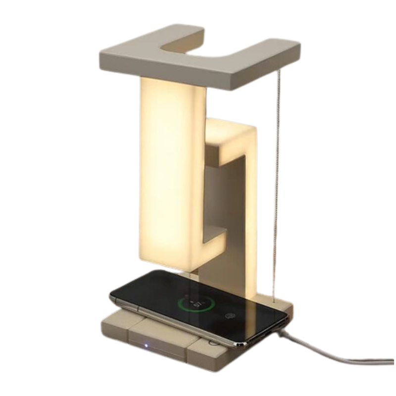 AuraGlide Schwebende LED-Tischleuchte mit kabellosem Laden – Schreibtischlampe – Ansicht 4 von 11