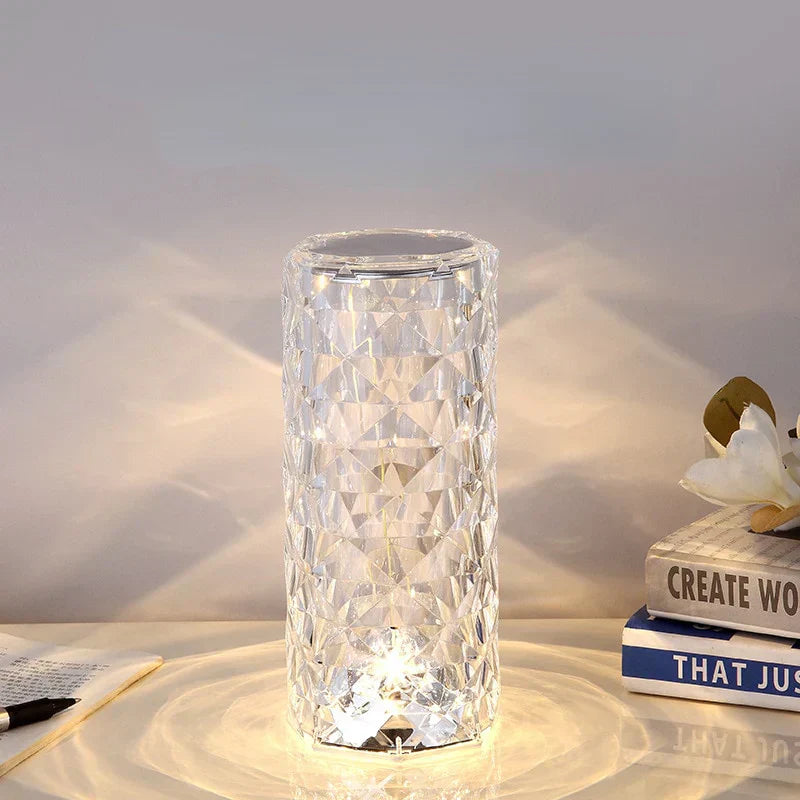 Kristalux Kabellose Diamant-Tischleuchte mit Touch-Dimmer