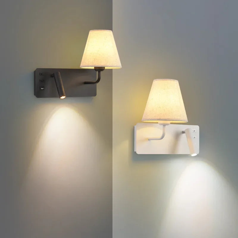 LumiRead Wandleuchte mit USB-Ladefunktion und Leselicht – Ansicht 9 von 16