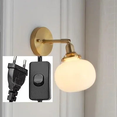 HestaPoint Wandleuchte mit Zugschalter aus Glas und Eisen – Ansicht 14 von 35