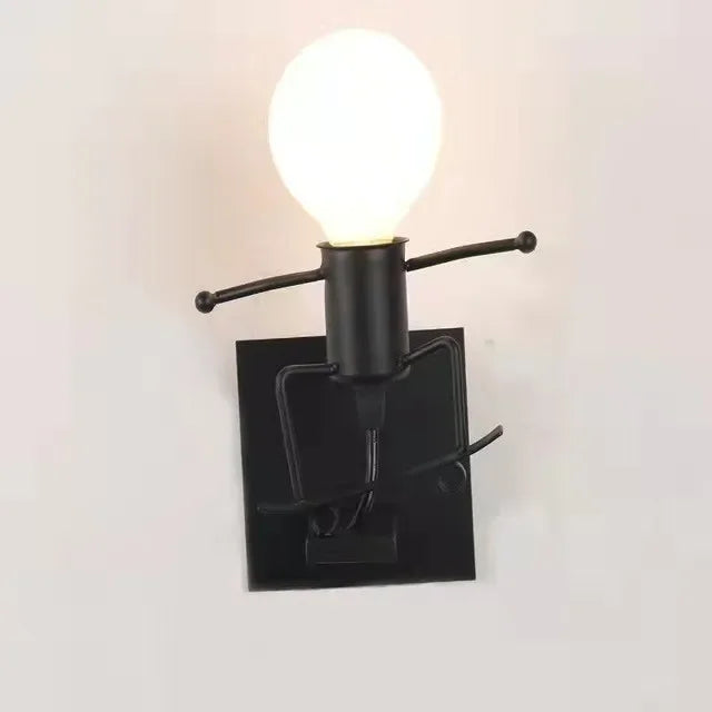 RoboLux LED-Wandleuchte im Roboterdesign aus Metall – Ansicht 13 von 14