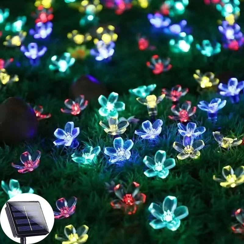 SolarBlüte Solar-Gartenblume mit LED-Lichterkette – Ansicht 10 von 11