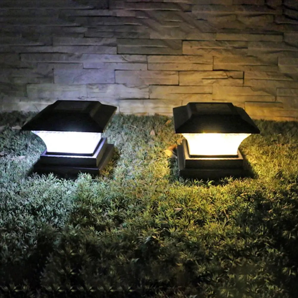 LumiPfosten Solarbetriebene LED-Säulenleuchte für den Garten – Solarleuchte – Ansicht 3 von 8