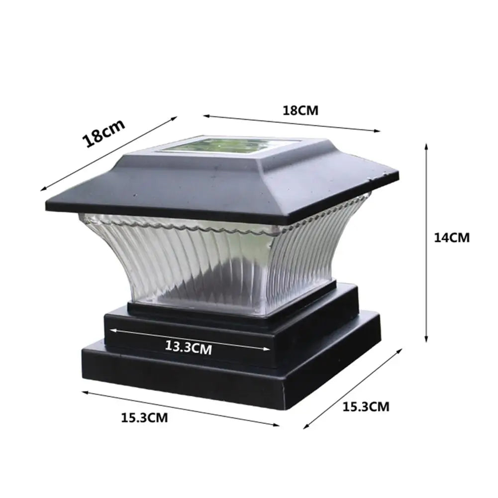 LumiPfosten Solarbetriebene LED-Säulenleuchte für den Garten – Solarleuchte – Ansicht 8 von 8