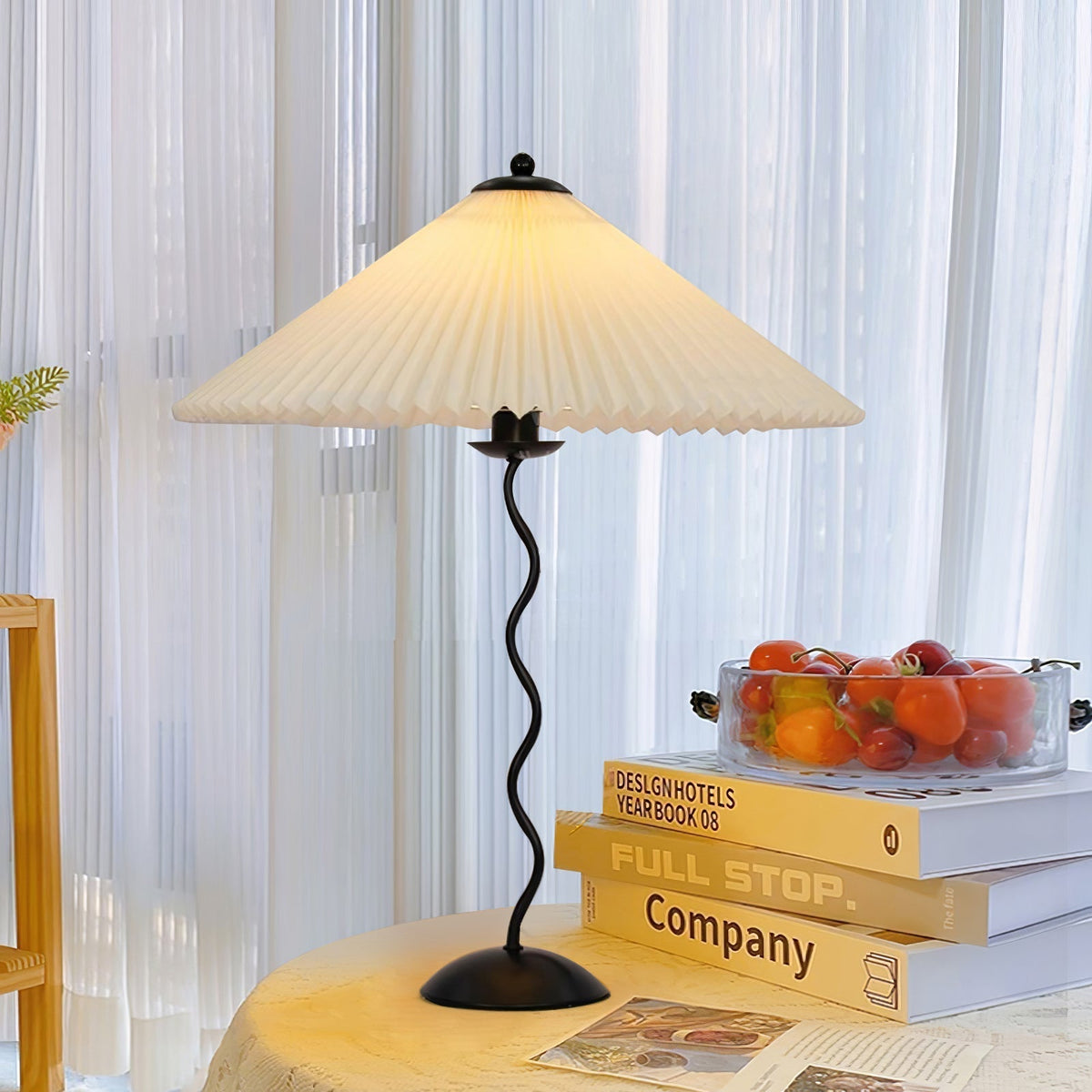 CurveWave Design-Tischlampe mit LED-Wellenform – Tischleuchte – Ansicht 9 von 34