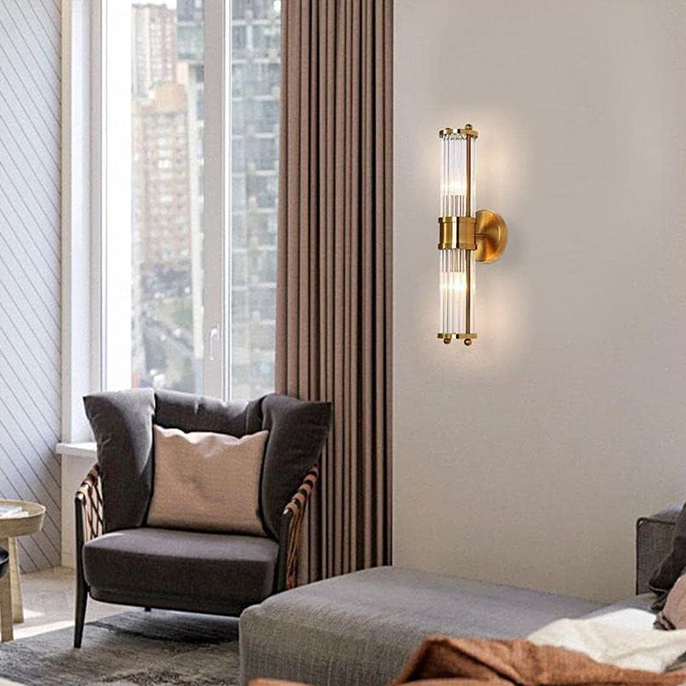 Auralite Goldene LED-Wandleuchte mit warmem Licht – Ansicht 3 von 10