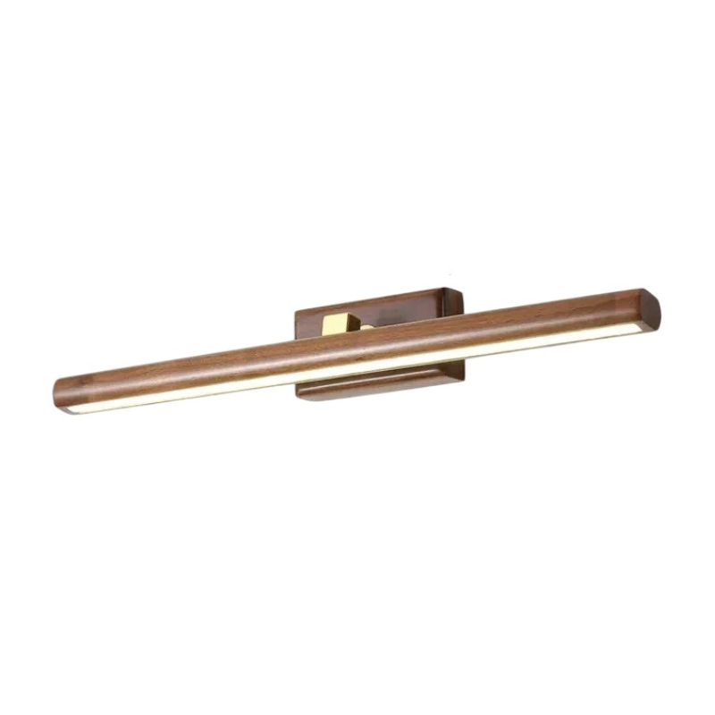 Walnoir Holz-Wandleuchte mit warmem LED-Licht – Ansicht 4 von 7