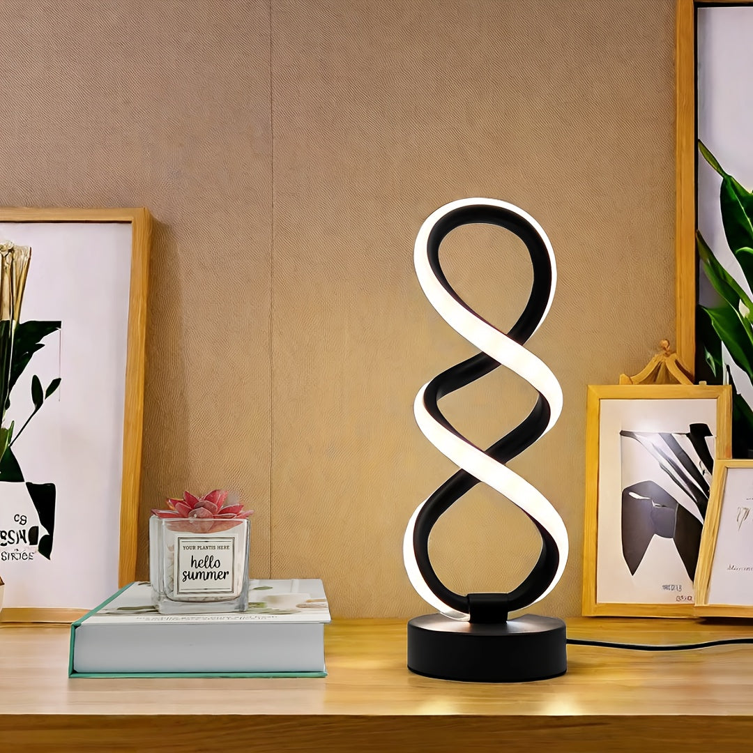 LumiSpire Spiralförmige LED-Tischleuchte mit Farbmodi – Ansicht 9 von 9