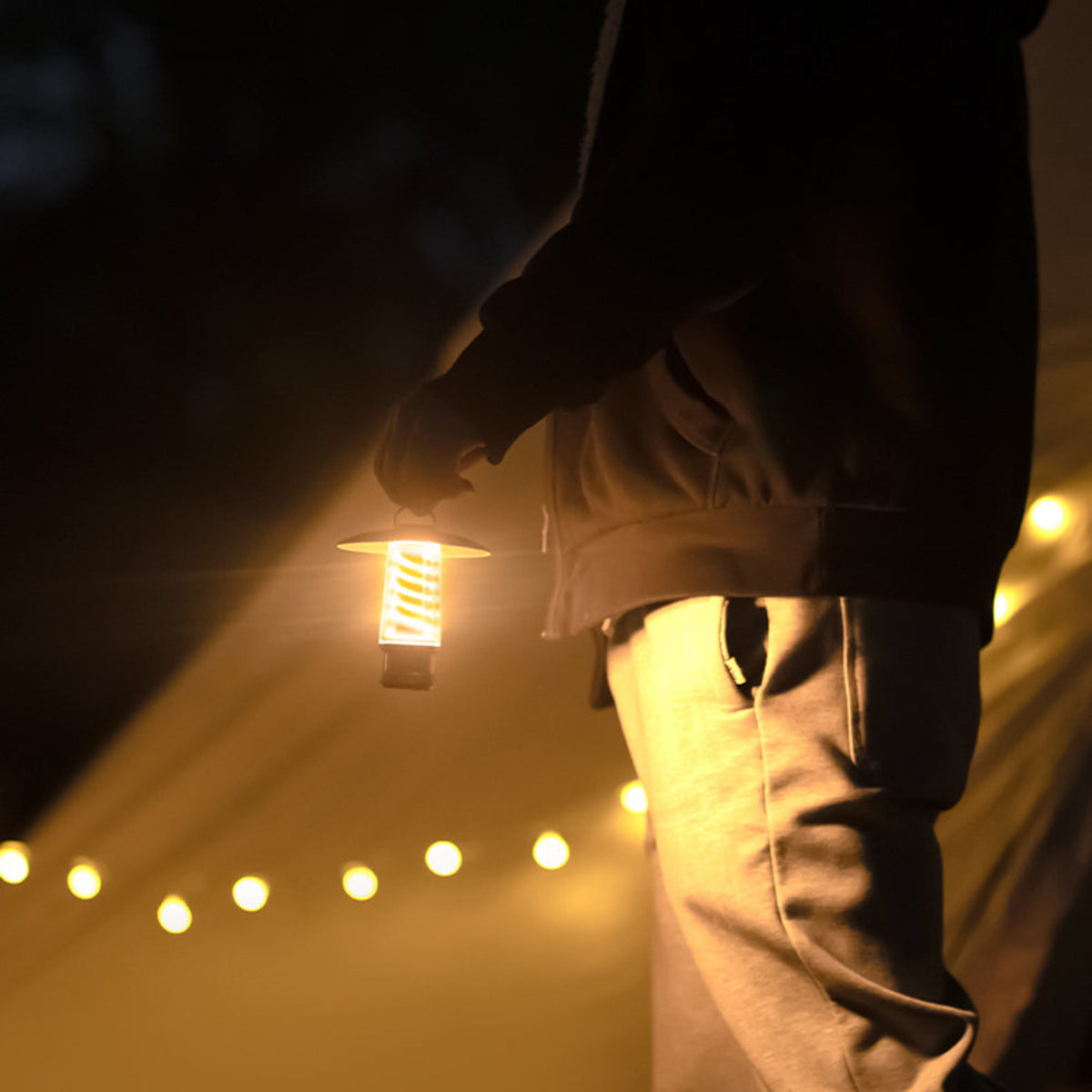 TerraGlow Wiederaufladbare LED-Campinglaterne mit USB-Akku – Gartenleuchte – Ansicht 5 von 7