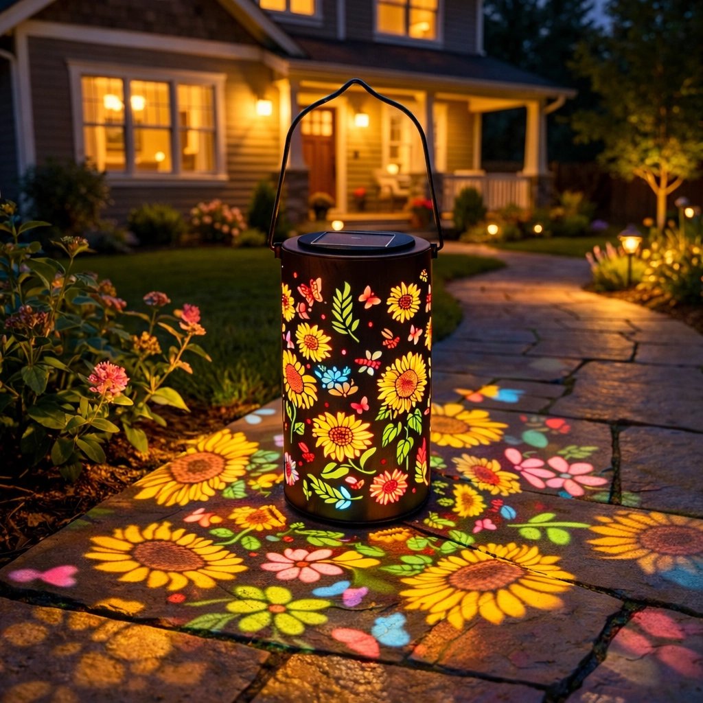 VerdaLux Kabellose Solarlampe im Blätterdesign für den Garten – Solarleuchte