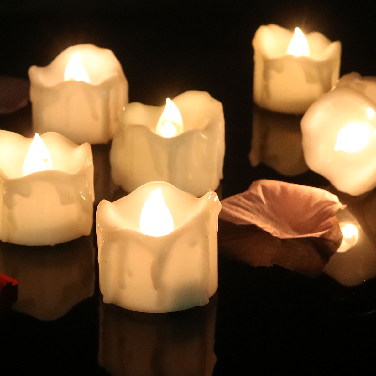 CeraGlow Flammenlose LED-Kerzen mit Flacker-Effekt, 12er Set