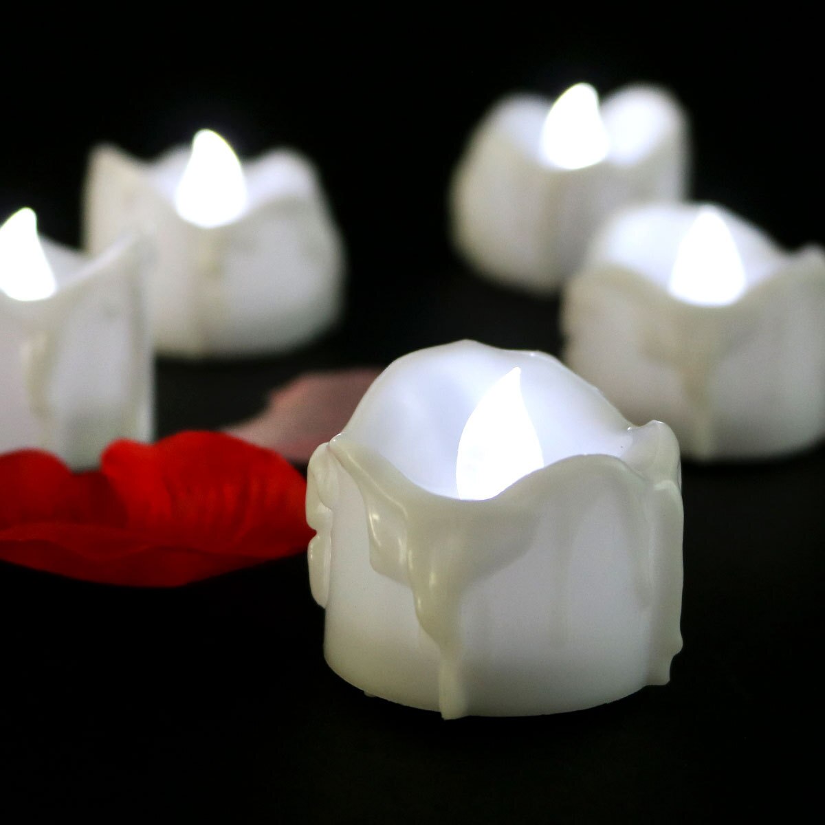 CeraGlow Flammenlose LED-Kerzen mit Flacker-Effekt, 12er Set – Ansicht 3 von 8