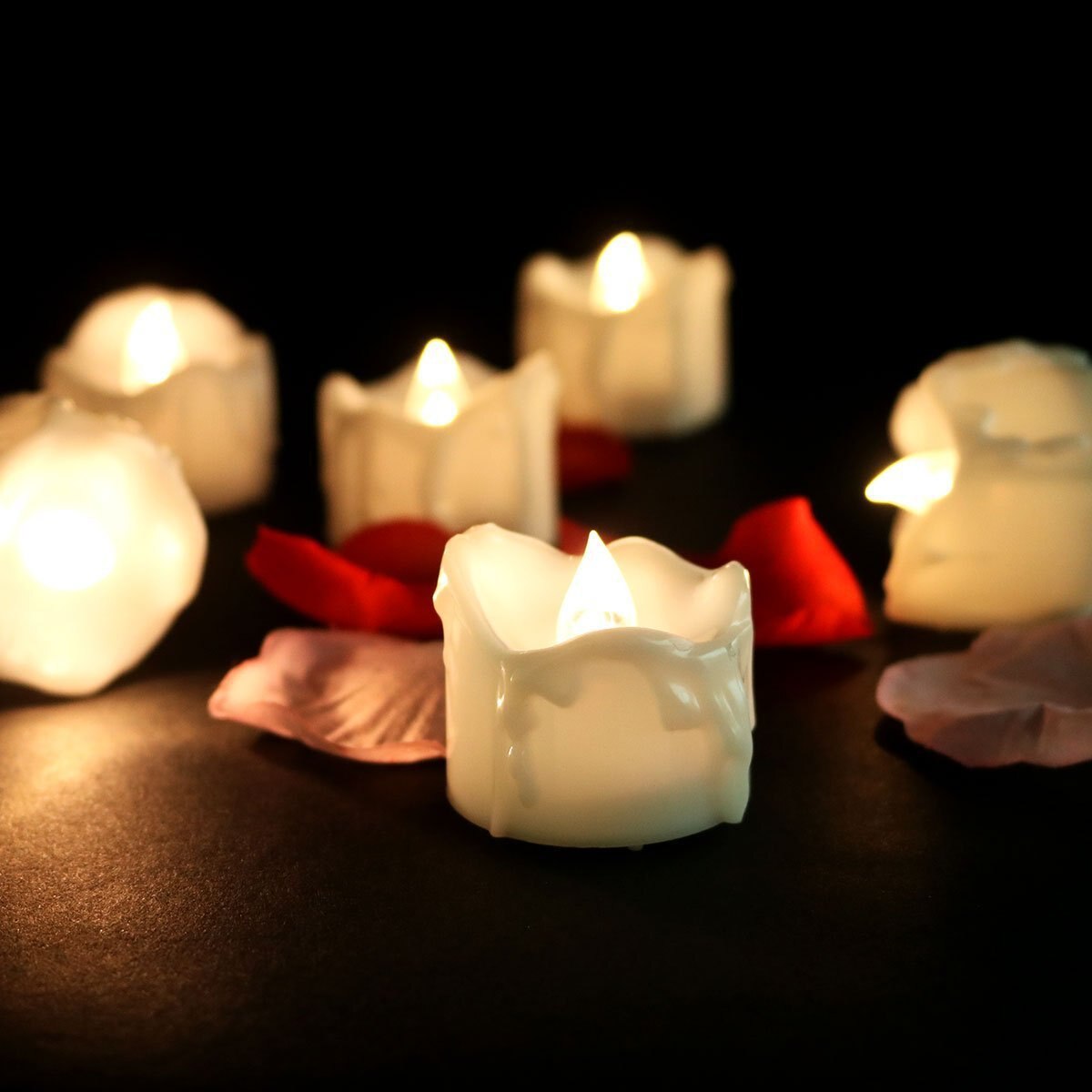 CeraGlow Flammenlose LED-Kerzen mit Flacker-Effekt, 12er Set – Ansicht 8 von 8