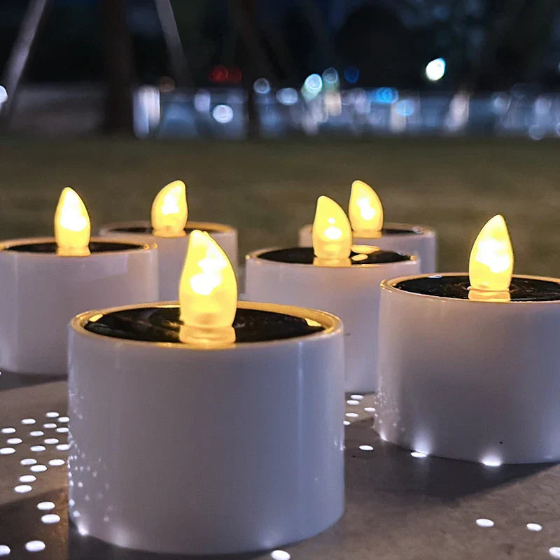 GlowCandle Flammenlose Solar-Kerzen für Garten & Terrasse – LED-Kerzen – Ansicht 5 von 6