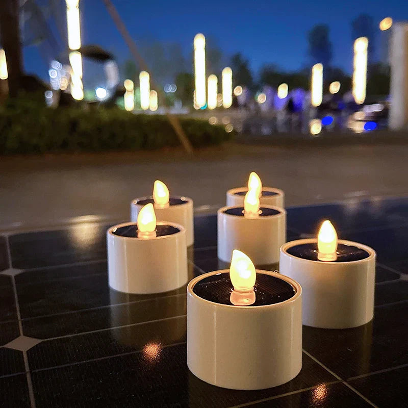 GlowCandle Flammenlose Solar-Kerzen für Garten & Terrasse – LED-Kerzen – Ansicht 6 von 6