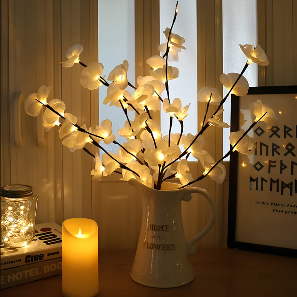SilvaLux Kabelloser LED-Lichterzweig, biegsam & warmweiß – Lichterkette – Ansicht 3 von 23