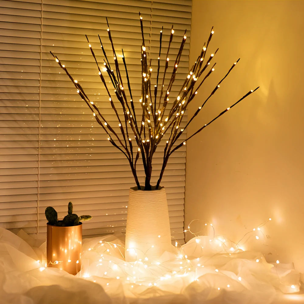 SilvaLux Kabelloser LED-Lichterzweig, biegsam & warmweiß – Lichterkette – Ansicht 5 von 23