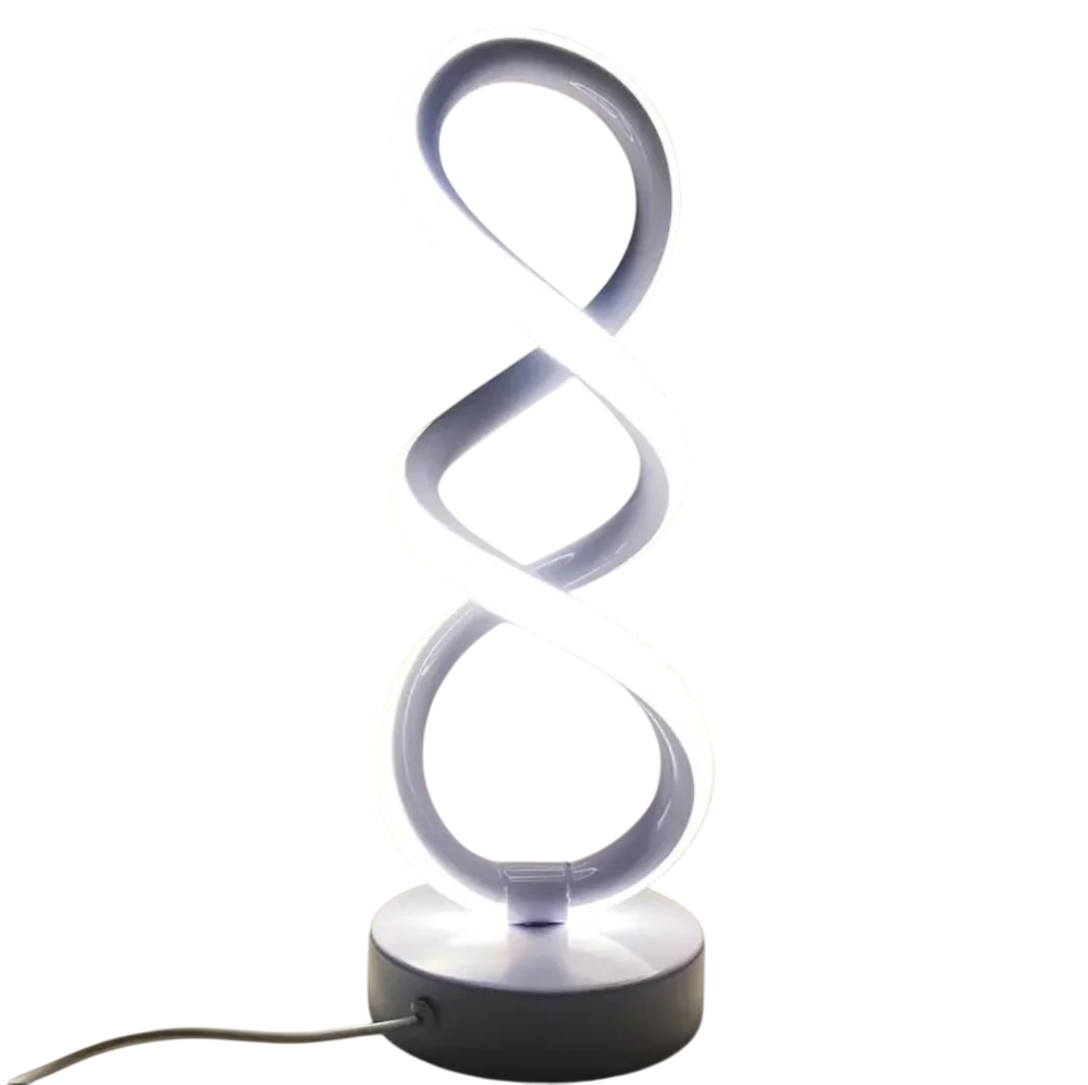 LumiSpire Spiralförmige LED-Tischleuchte mit Farbmodi – Ansicht 2 von 9