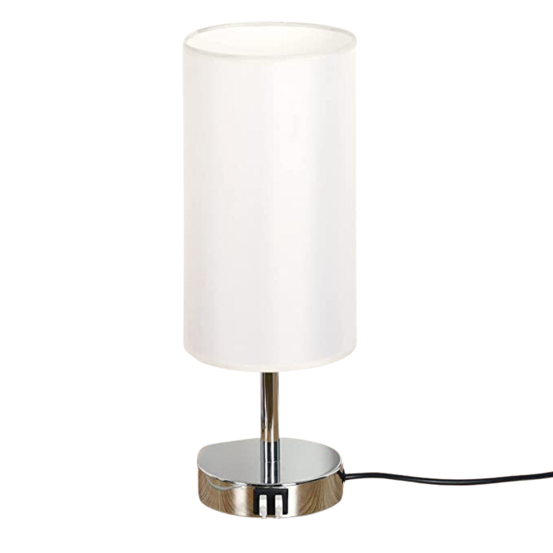 WendaDome Dimmbare Touch-Tischleuchte mit USB-Anschluss aus Holz – Ansicht 13 von 24