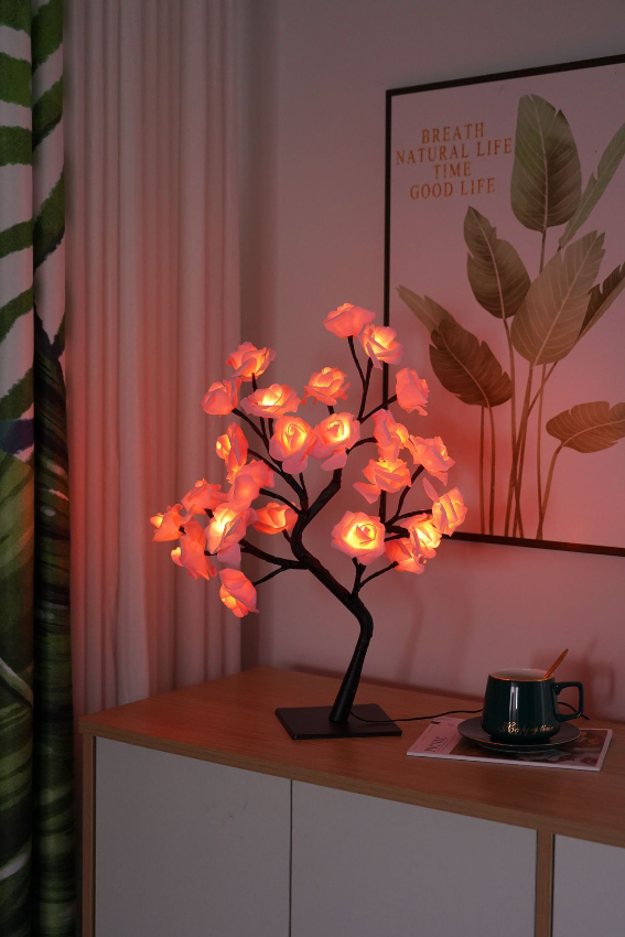 BlossomFlame LED Blütenlampe mit warmweißem Licht – Dekoleuchte – Ansicht 3 von 5