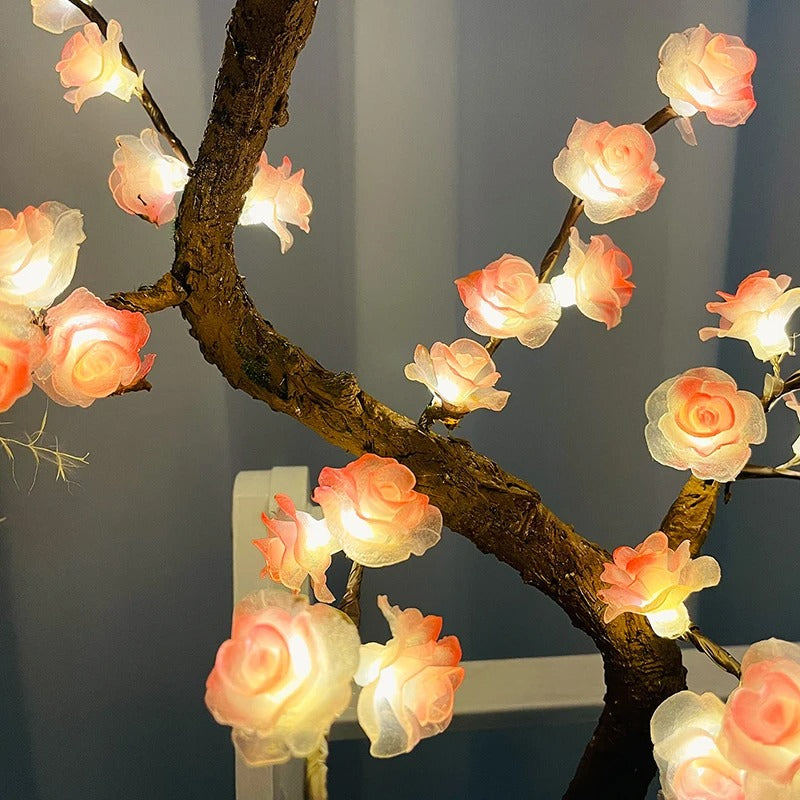 SakuraGlow LED Bonsai-Tischlampe mit Blüten – Dekoleuchte – Ansicht 5 von 5