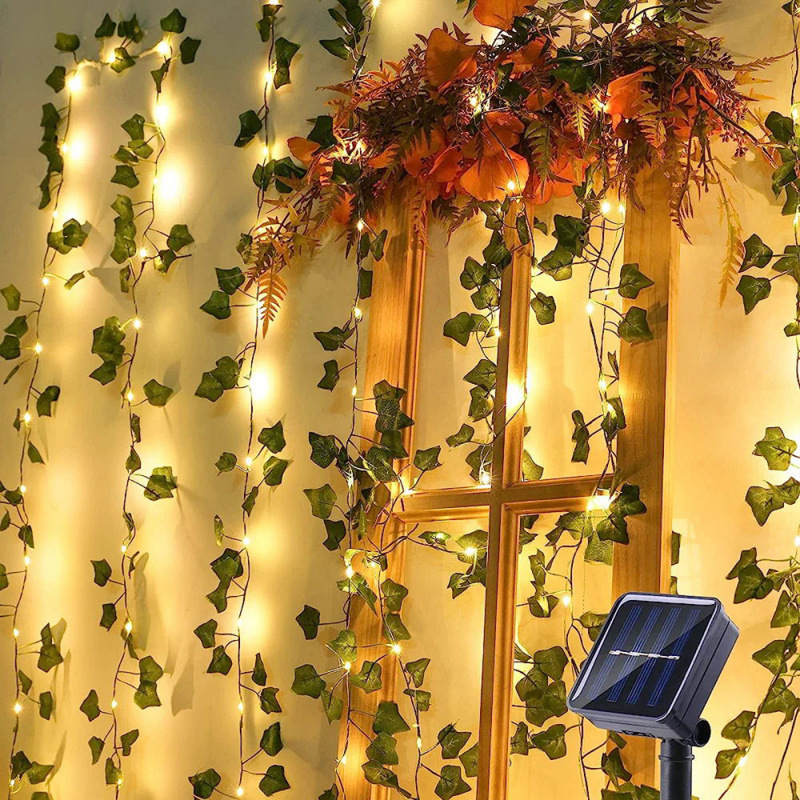 IvyLume LED-Efeugirlande für Wand und Tisch – Lichterkette aus Stoff – Ansicht 2 von 2