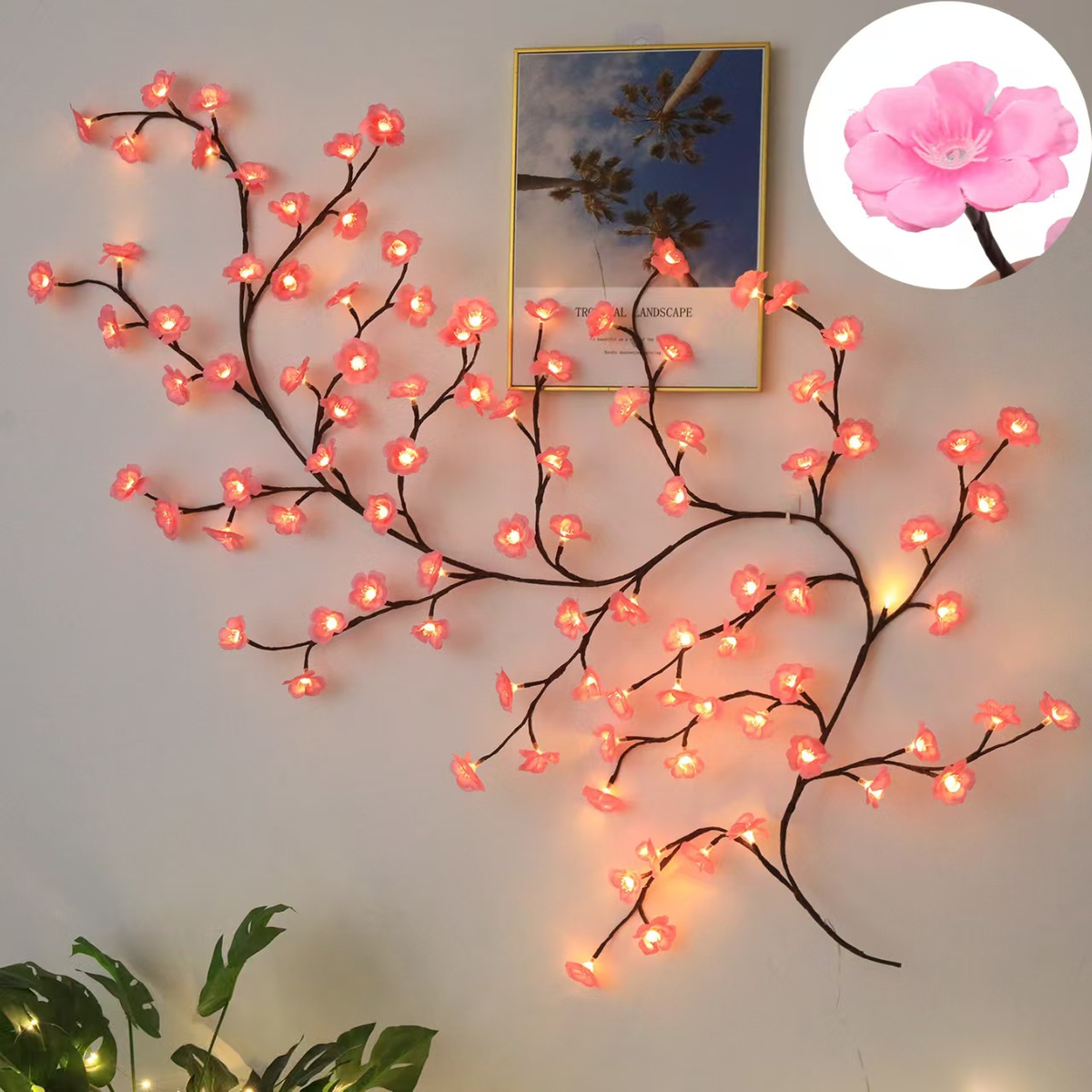 FrostBloom LED-Eisblüten-Lichterranke für Wand & Fenster – Lichterkette – Ansicht 2 von 5