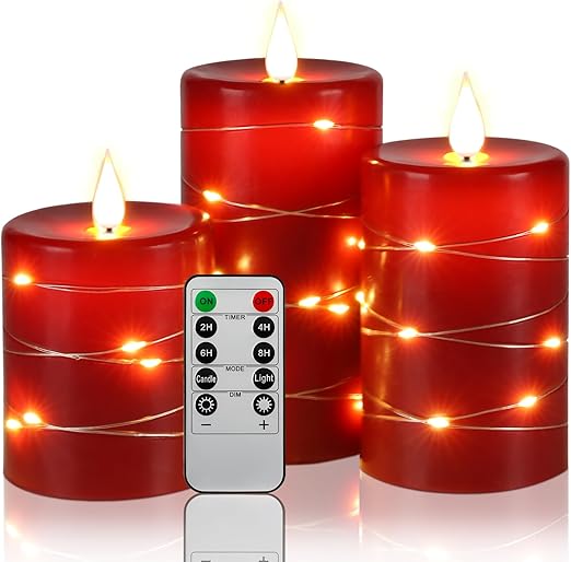 GlowFlame LED-Kerzen-Set mit Flackereffekt