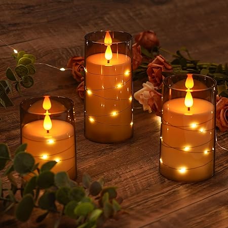 GlowFlame LED-Kerzen-Set mit Flackereffekt – Ansicht 11 von 11
