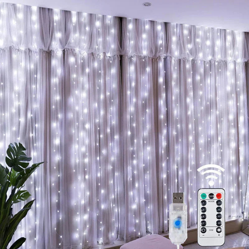 Glimmerkette LED-Lichterkette für Terrasse und Garten aus Metall – Ansicht 2 von 4