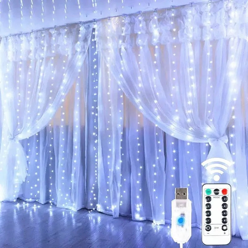 Glimmerkette LED-Lichterkette für Terrasse und Garten aus Metall – Ansicht 3 von 4