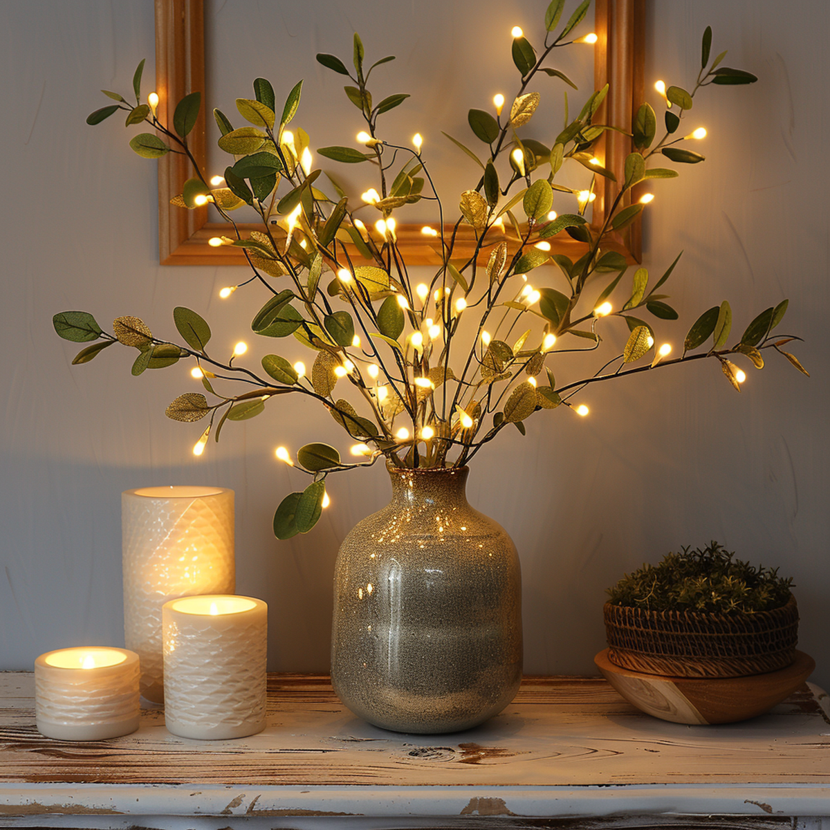OlivaLuce LED Lichterzweig mit warmem Glanz – Lichterkette – Ansicht 4 von 8