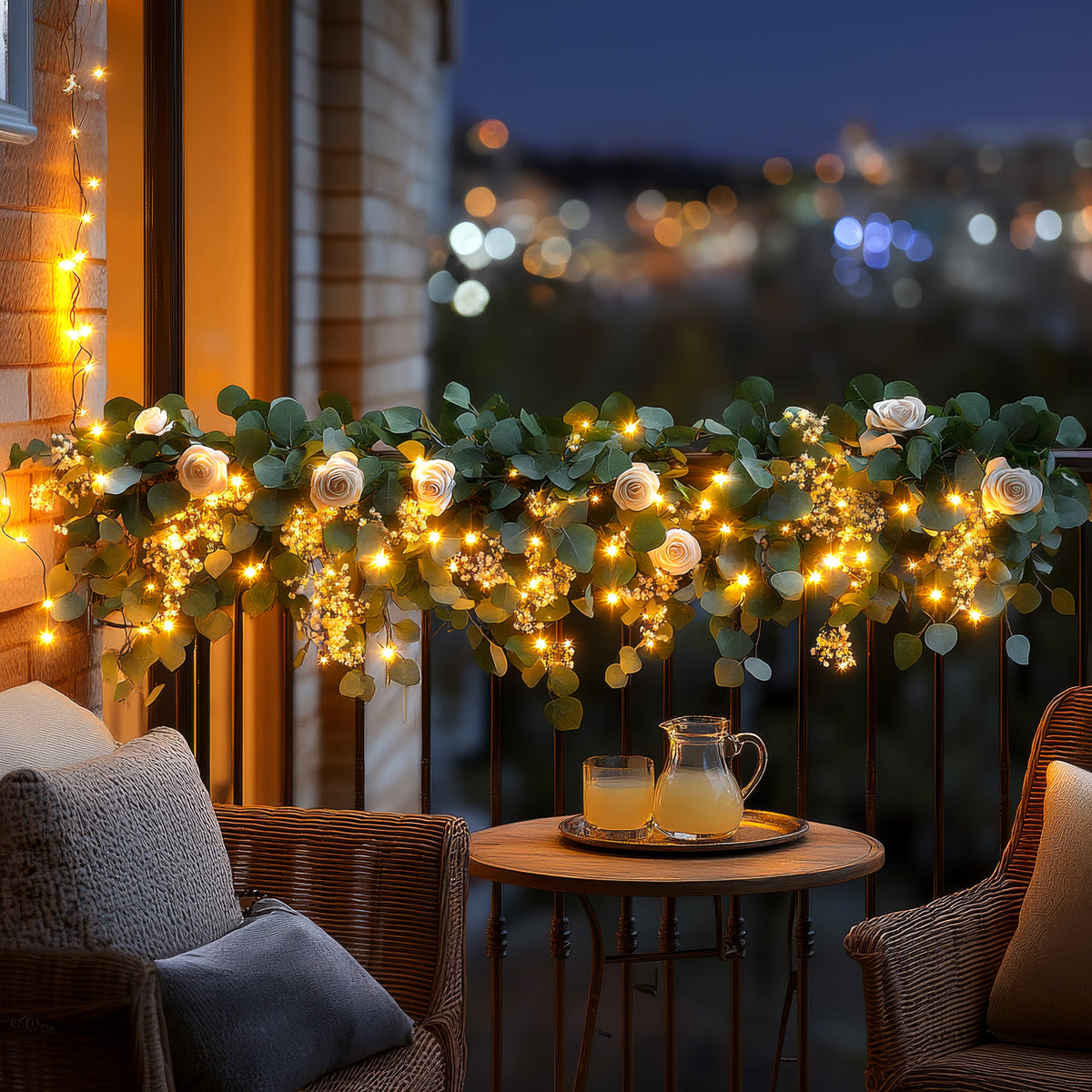 RoseAura LED-Rosenkranz für stimmungsvolles Ambiente – Dekoleuchte – Ansicht 2 von 6