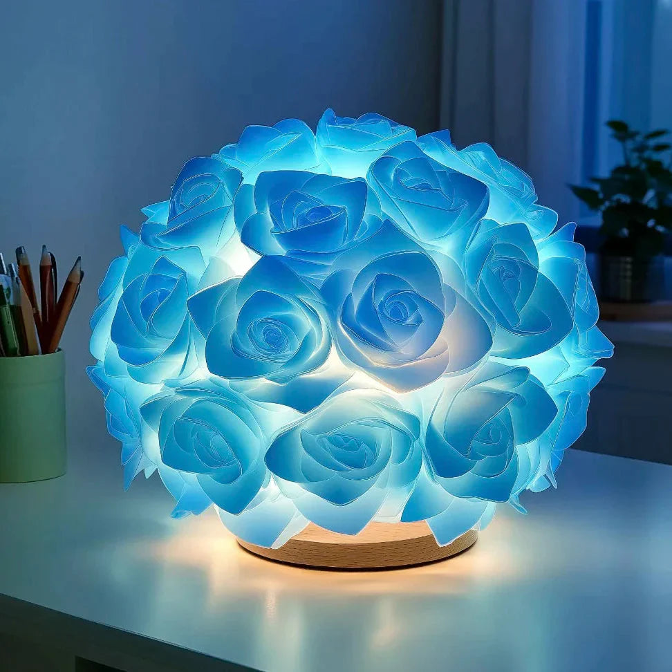 RoseGlow LED-Rosenlampe mit warmem Licht – Dekoleuchte – Ansicht 4 von 8