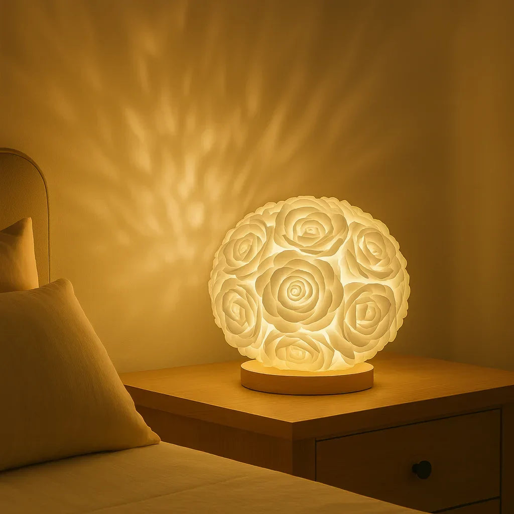 RoseGlow LED-Rosenlampe mit warmem Licht – Dekoleuchte – Ansicht 5 von 8