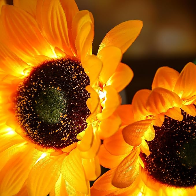 Sonnablum LED Tischlampe im Blütendesign – Tischleuchte – Ansicht 18 von 18