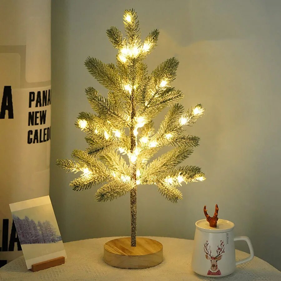TwinkleGlow LED-Weihnachtsbaum mit Schneesockel – Weihnachtsbeleuchtung – Ansicht 3 von 5