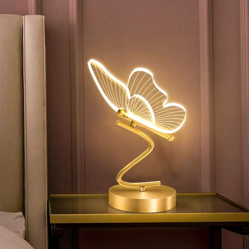ButterflyLux Elegante LED-Tischleuchte im Schmetterlingsdesign