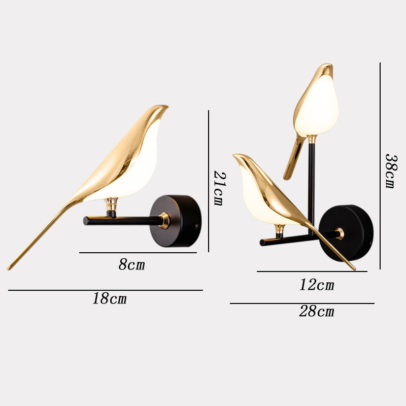 FinkLux LED-Vogel-Wandleuchte mit Akku – Ansicht 11 von 11